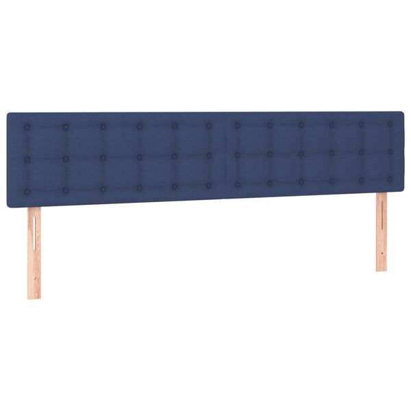 vidaXL Cabeceiras azul 200x5x78/88 cm tecido