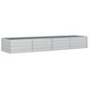 vidaXL Canteiro elevado de jardim 320x80x45cm a&ccedil;o galvanizado prateado