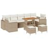 vidaXL Conjunto de Sof&aacute; de Jardim 13 pcs Preto e Creme vime PE