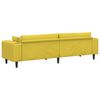 vidaXL Sof&aacute; com almofada Amarelo 250 x 77 x 76 cm Veludo