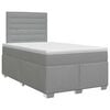 vidaXL Cama box spring com colch&atilde;o Cinzento-claro 120 x 190 cm Tecido