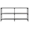 vidaXL Mesa consola 150x29x75 cm derivados de madeira cinzento sonoma
