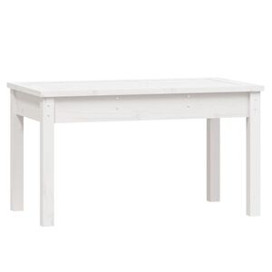 vidaXL Banco de jardim 80x44x45 cm madeira de pinho maci&ccedil;a branco