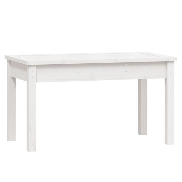 vidaXL Banco de jardim 80x44x45 cm madeira de pinho maci&ccedil;a branco