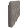 vidaXL Almofad&atilde;o de cabeceira 100 cm tecido cinzento-acastanhado