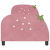 vidaXL Estrutura de Cama Infantil com Cabeceira Rosa 90 x 200 cm