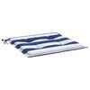 vidaXL Almofadões p/ cadeira 2pcs 40x40x4 cm tecido riscas azul/branco