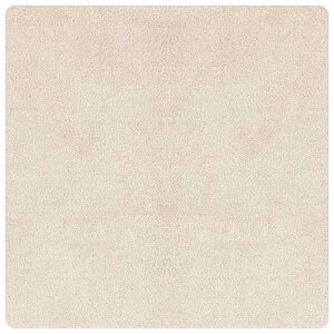 vidaXL Tapete Shaggy Antiderrapante Creme 120 x 120 cm PP