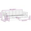 vidaXL Sofá-cama com gavetas 80x200 cm madeira de pinho maciça