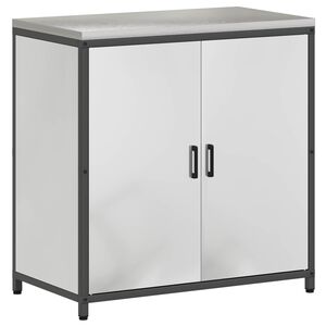 vidaXL Armazenamento de Cozinha com porta Prateado 60 x 50 x 92 cm A&ccedil;o
