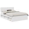 vidaXL Estrutura da Cama com cabeceira Branco 140 x 190 cm