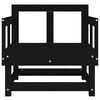vidaXL Cadeiras de jardim 2 pcs madeira de pinho maciça preto