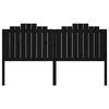 vidaXL Cabeceira de cama 186x4x110 cm pinho maci&ccedil;o preto