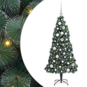 vidaXL &Aacute;rvore de Natal Artificial Pr&eacute;-iluminada com Conjunto de Bolas