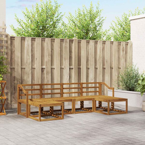 vidaXL Conjunto de Sof&aacute;s para Exterior 6 pcs Natural