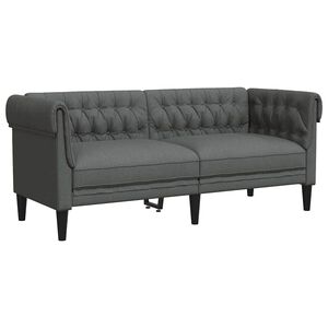 vidaXL Sof&aacute; Cinza Escuro 182,5 x 74,5 x 74,5 cm Poli&eacute;ster