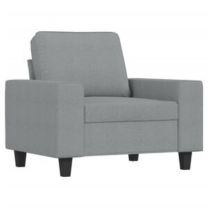 vidaXL Poltrona tecido 60 cm cinzento-claro