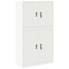 vidaXL Arm&aacute;rio de arruma&ccedil;&atilde;o 2 unid. Branco 90 x 40 x 160 cm A&ccedil;o