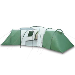 vidaXL Tenda familiar em c&uacute;pula para 12 pessoas imperme&aacute;vel verde