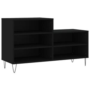 vidaXL Sapateira 102x36x60 cm derivados de madeira preto