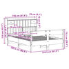vidaXL Cama com estante sem colchão 150x200 cm pinho maciço branco