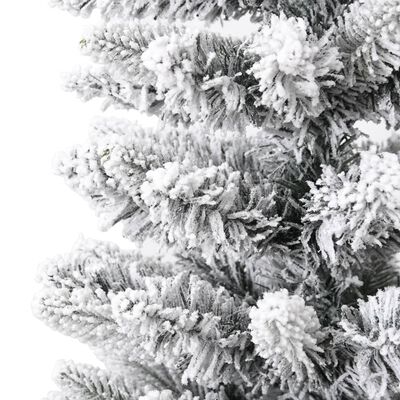 vidaXL Árvore de Natal artificial fina com neve PVC & PE 120 cm