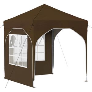 vidaXL Tenda de Festa Pop-up 192 x 192 x 245 cm Cinzento-acastanhado