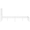 vidaXL Estrutura de cama com cabeceira 140x200 cm metal branco