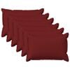 vidaXL Almofada 6 unid. HOUTEN Vinho Vermelho 30 x 50 cm