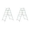 vidaXL Treli&ccedil;as jardim p/ plantas trepadeiras 2 pcs estrutura em A a&ccedil;o