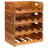 vidaXL Garrafeiras para 16 garrafas 4 pcs madeira de mogno maci&ccedil;a