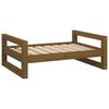 vidaXL Cama p/ c&atilde;es 75,5x55,5x28 cm madeira pinho maci&ccedil;a castanho mel
