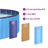 vidaXL Piscina Dobr&aacute;vel para C&atilde;es Azul 80 x 80 x 20 cm PVC