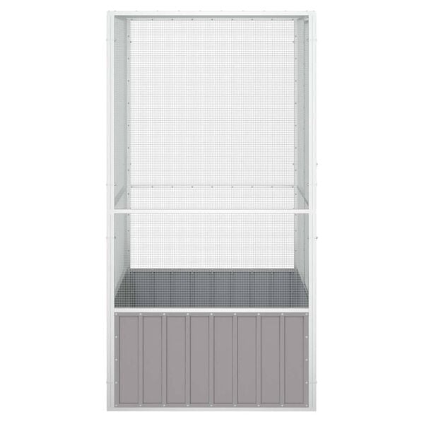 vidaXL Gaiola p/ pássaros 111x107x211,5 cm aço galvanizado cinzento