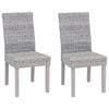 vidaXL Cadeira de jantar GENDT 2 unid. Branco lavado 45 x 54 x 93 cm