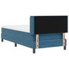 vidaXL Cama Box com colch&atilde;o Azul Escuro 200 x 90 cm Poli&eacute;ster