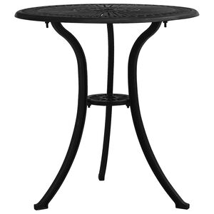 vidaXL Mesa de jardim 62x62x65 cm alum&iacute;nio fundido preto