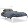 vidaXL Estrutura de cama com cabeceira 100x200 cm metal branco
