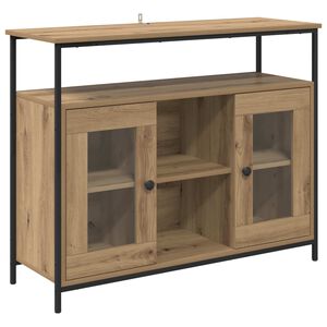 vidaXL Buffet Carvalho Artesanal 100 x 35 x 80 cm Madeira processada