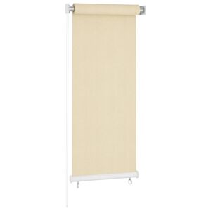 vidaXL Estore de rolo para exterior cor creme 65 cm (L) x 140 cm (A) HDPE