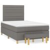 vidaXL Cama boxspring com colch&atilde;o 120x190 cm tecido preto