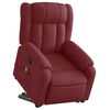 vidaXL Poltrona de massagens reclin. elevatória tecido vermelho tinto