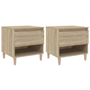 vidaXL Mesas cabeceira 2pcs 50x46x50 cm deriv. madeira carvalho sonoma