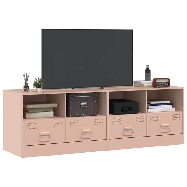 vidaXL M&oacute;veis de TV 2 pcs 67x39x44 cm a&ccedil;o rosa