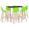vidaXL 7 pcs conjunto de bar verde