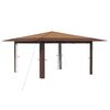 vidaXL Gazebo sem Lado 4 x 4 m Bege e Marrom