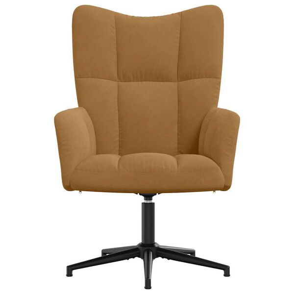 vidaXL Cadeira de descanso veludo castanho