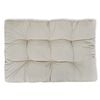 vidaXL Almofadão de assento acolchoado 120x80x10 cm branco areia