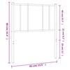 vidaXL Cabeceira de substitui&ccedil;&atilde;o 80 cm metal preto