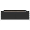 vidaXL Estrutura de cama 160x200 cm derivados de madeira preto